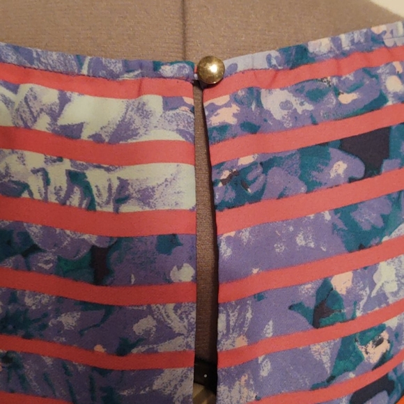 Banana Republic Floral/Striped Blouse sz S - Picture 5 of 8